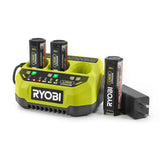 RYOBI USB Lithium 3-Port Charger with USB Lithium 3.0 Ah Lithium-Ion Rechargeable Battery