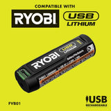 RYOBI USB Lithium 3-Port Charger with USB Lithium 3.0 Ah Lithium-Ion Rechargeable Battery