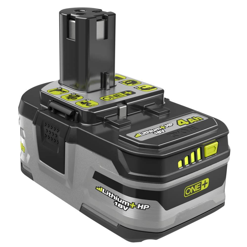 RYOBI ONE+ 18V Lithium-Ion 4.0 Ah LITHIUM+ HP High Capacity Battery and Charger