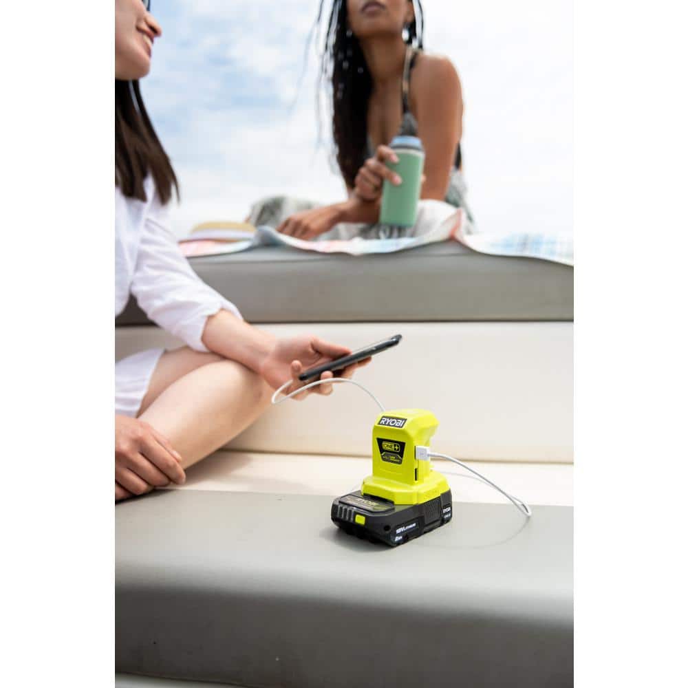 RYOBI ONE+ 18V Cordless Portable Power Source with 6.0 Ah HIGH PERFORMANCE Battery (2-Pack)