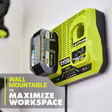 RYOBI ONE+ 18V Dual-Port Simultaneous Charger with ONE+ 18V 4.0 Ah Lithium-Ion Battery (2-Pack)