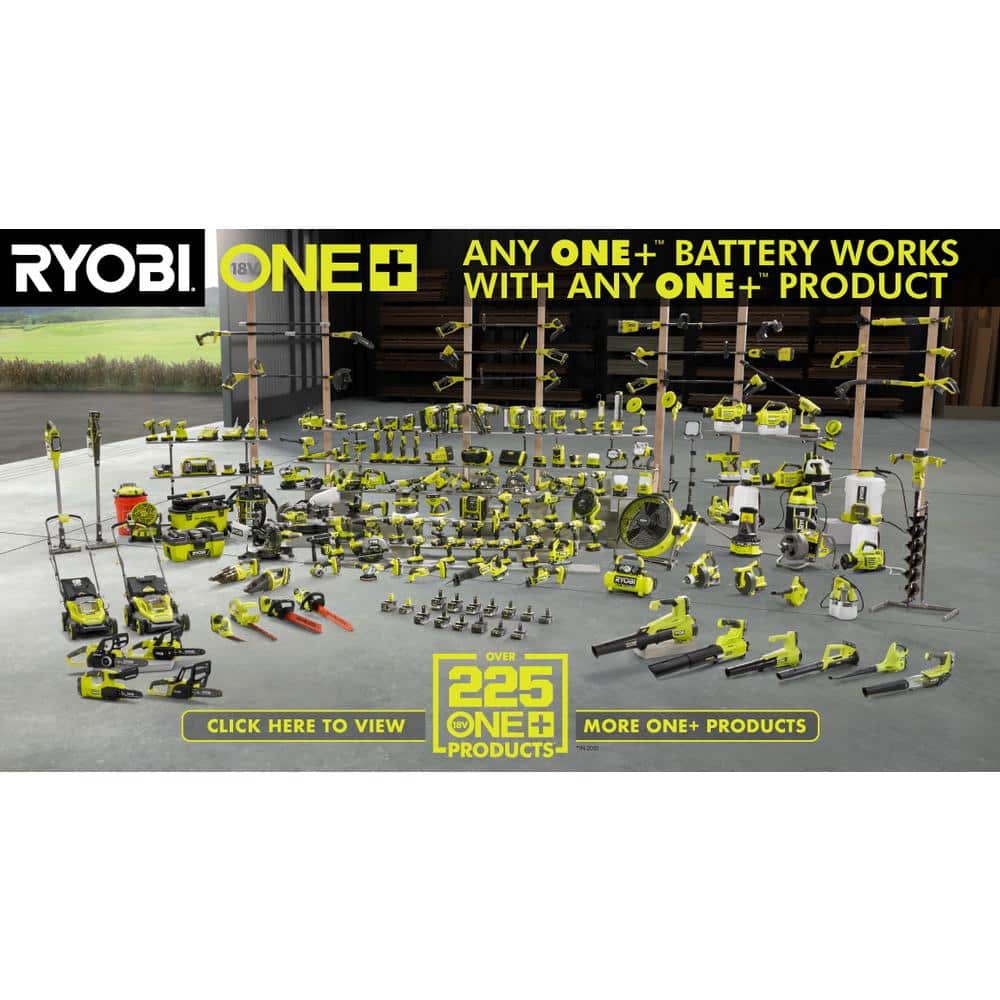 RYOBI ONE+ 18V Lithium-Ion 2.0 Ah Compact Battery and Charger Starter Kit