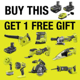 RYOBI ONE+ 18V Lithium-Ion Starter Kit with 2.0 Ah Battery, 4.0 Ah Battery, and Charger