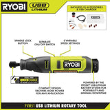 RYOBI USB Lithium 2-Tool Combo Kit with Screwdriver, Rotary Tool, (2) Batteries, and (2) USB Charging Cables