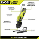 RYOBI USB Lithium Project Kit with Rotary Tool, Inspection Light, Screwdriver, Glue Pen, (2) 2 Ah Batteries, & Charging Cable