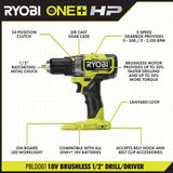 RYOBI ONE+ HP 18V Brushless Cordless 2-Tool Combo Kit w/(2) 2.0 Ah Batteries, Charger, Bag, & FREE Cordless Reciprocating Saw