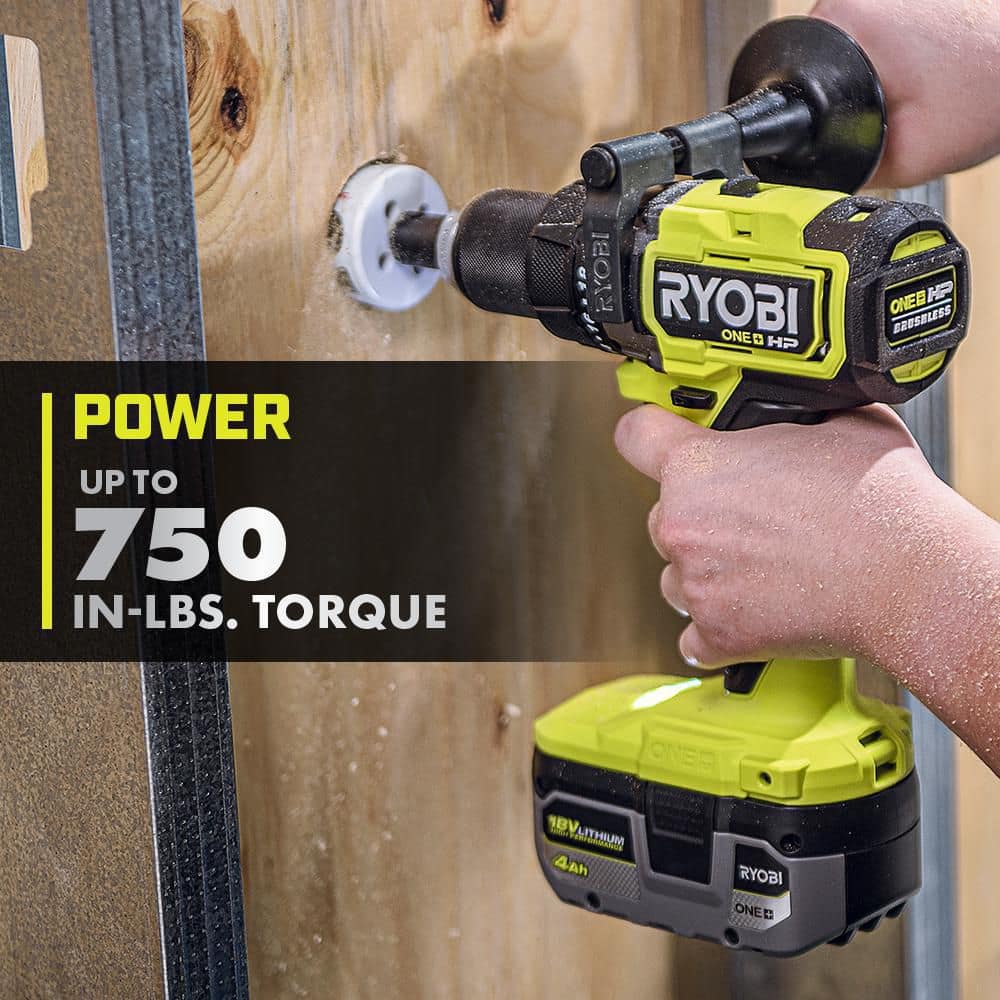 RYOBI ONE+ HP 18V Brushless Cordless 8-Tool Combo Kit w/ Batteries, Charger, & Bag w/ FREE (2) 6.0 HIGH PERFORMANCE Batteries