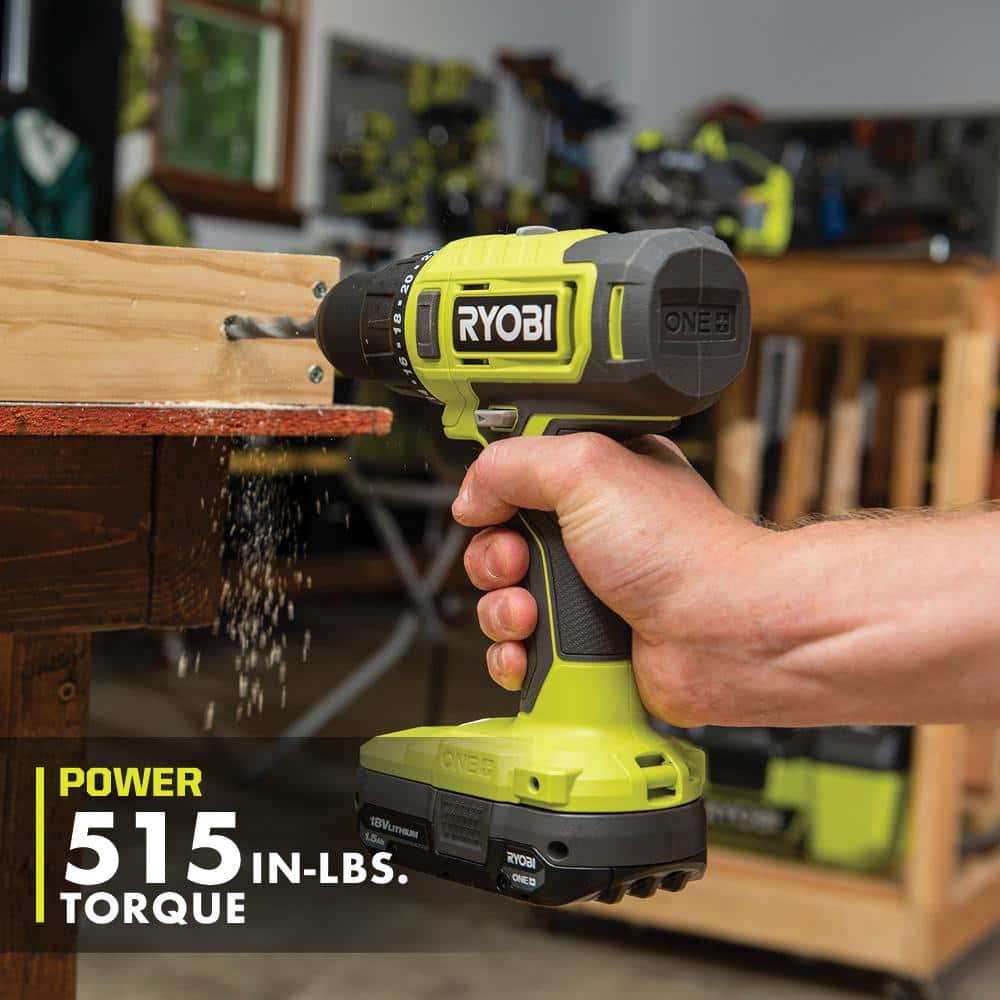 RYOBI ONE+ 18-Volt Lithium-Ion Cordless 2-Tool Combo Kit with 1/2 in. Drill/Driver, 5-1/2 in. Circular Saw, (2) 1.5 Ah Batteries, Charger and Bag