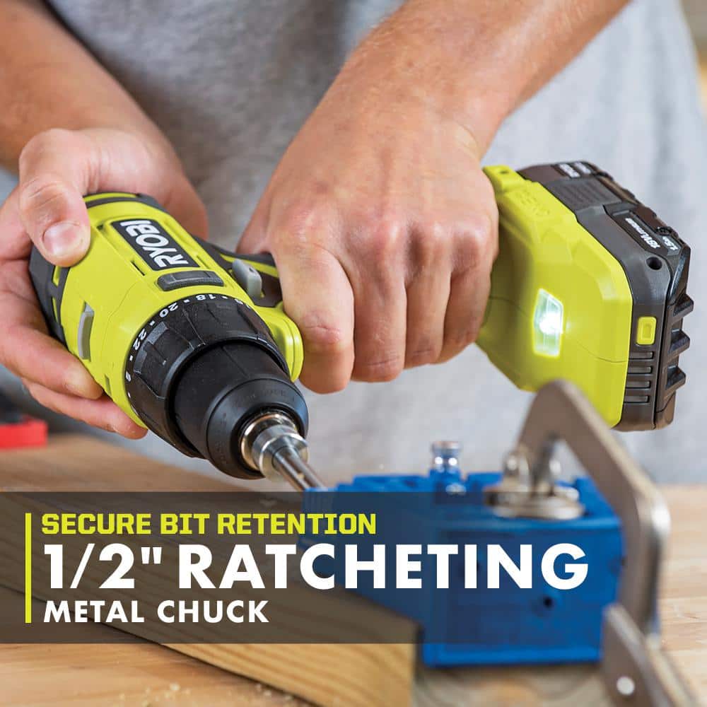 RYOBI ONE+ 18-Volt Lithium-Ion Cordless 2-Tool Combo Kit with 1/2 in. Drill/Driver, 5-1/2 in. Circular Saw, (2) 1.5 Ah Batteries, Charger and Bag