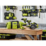 RYOBI ONE+ 18V Cordless 4-Tool Combo Kit with 1.5 Ah Battery, 4.0 Ah Battery, and Charger