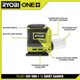 18-Volt ONE+ Lithium-Ion Cordless Orbital Jig Saw and 1/4 Sheet Sander with Dust Bag (Tools Only)