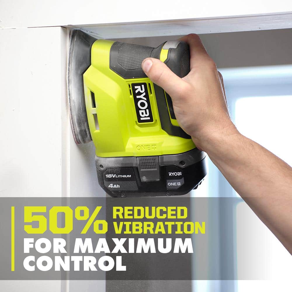 RYOBI ONE+ 18V Cordless 2-Tool Combo Kit with Random Orbit Sander and Corner Cat Finish Sander (Tools Only)