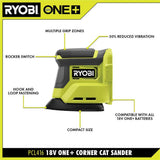 RYOBI ONE+ 18V Cordless 2-Tool Combo Kit with Random Orbit Sander and Corner Cat Finish Sander (Tools Only)