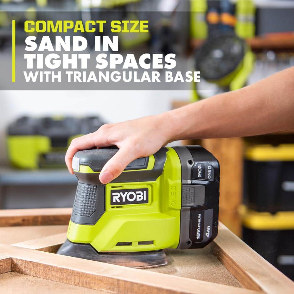 RYOBI ONE+ 18V Cordless 2-Tool Combo Kit with Random Orbit Sander and Corner Cat Finish Sander (Tools Only)