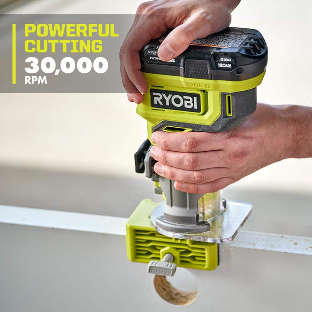 RYOBI ONE+ 18V Cordless 2-Tool Combo Kit with Compact Fixed Base Router and 5 in. Random Orbit Sander (Tools Only)