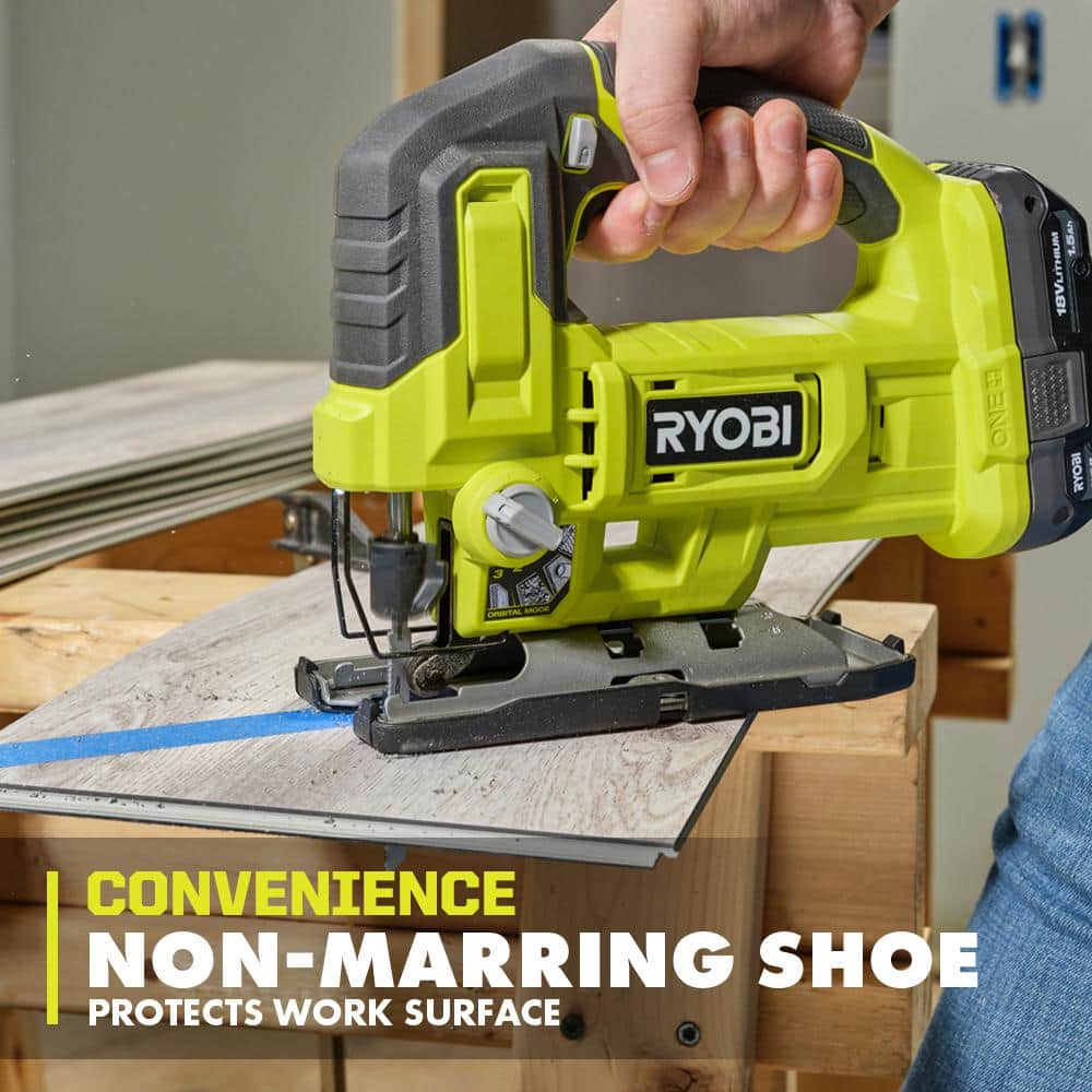 RYOBI ONE+ 18V Cordless 2-Tool Combo Kit with 5-1/2 in. Circular Saw and Jig Saw (Tools Only)