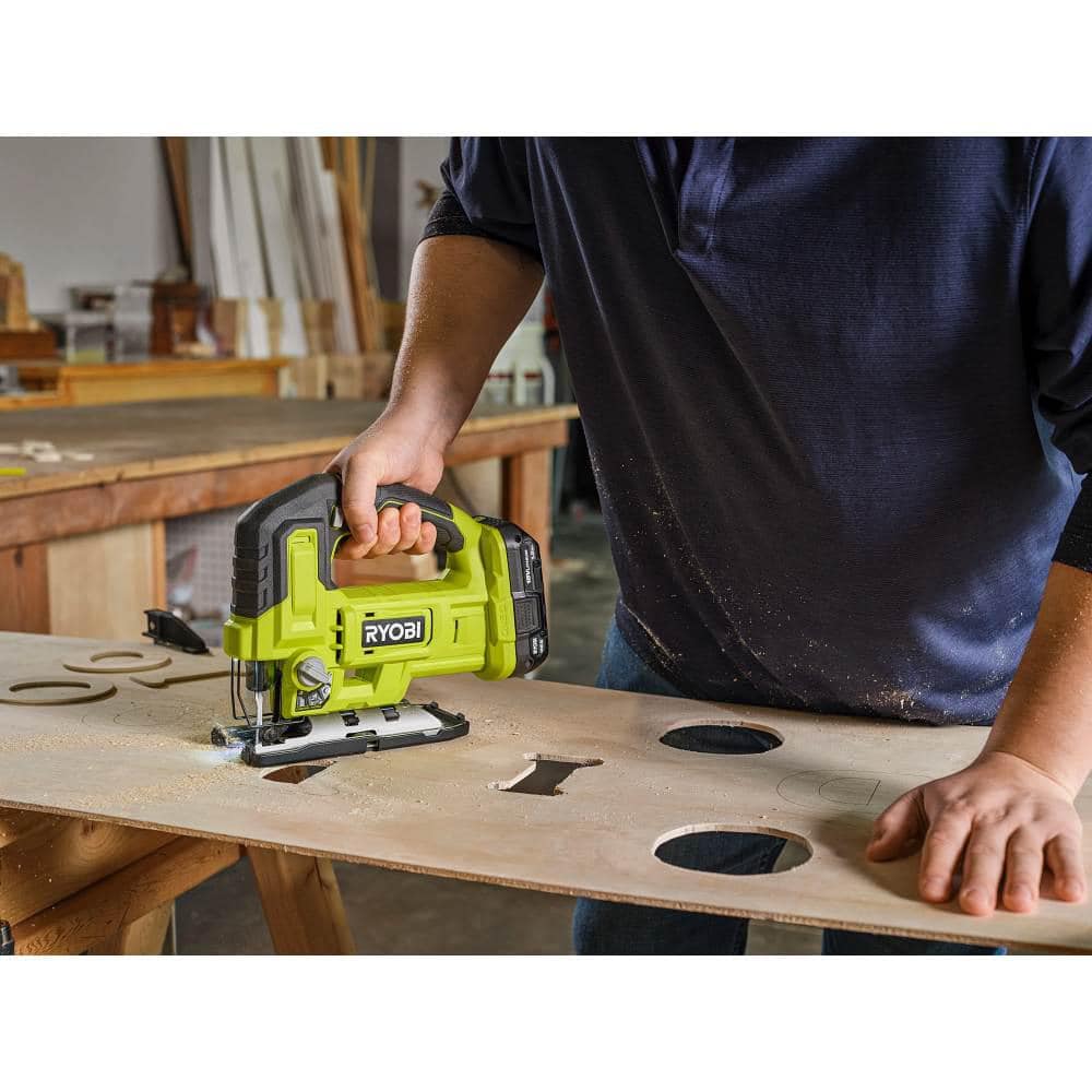 RYOBI ONE+ 18V Cordless 2-Tool Combo Kit with 5-1/2 in. Circular Saw and Jig Saw (Tools Only)