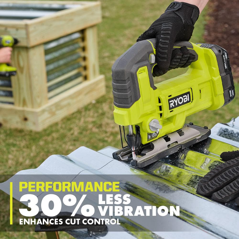 RYOBI ONE+ 18V Cordless 2-Tool Combo Kit with 5-1/2 in. Circular Saw and Jig Saw (Tools Only)