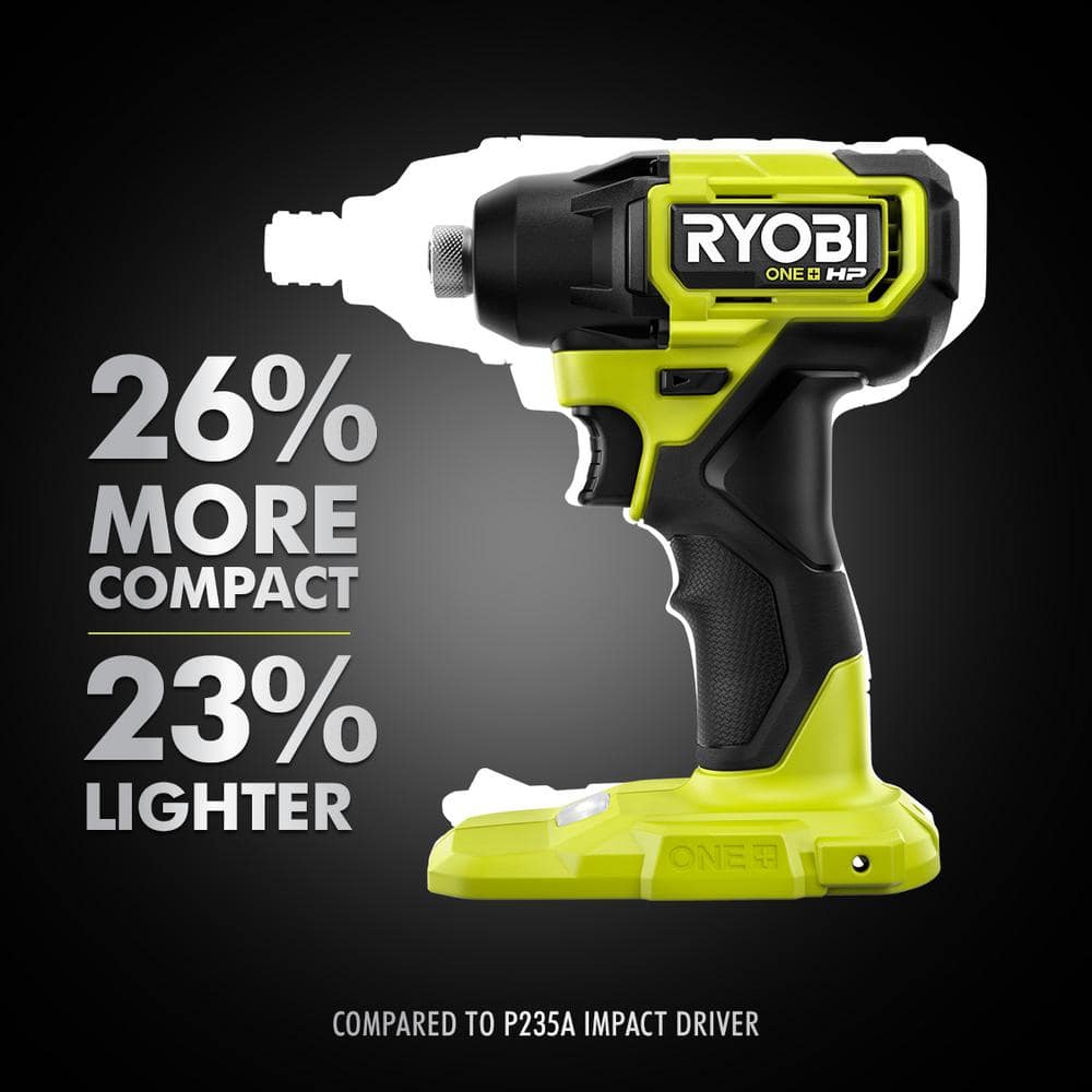 RYOBI ONE+ HP 18V Brushless Cordless Compact Drill & Impact Driver Kit w/(2) 1.5Ah Batteries, Charger, Bag, & 25-Piece Bit Set