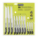 RYOBI Multi-Purpose Reciprocating Saw Blade Set (35-Piece)