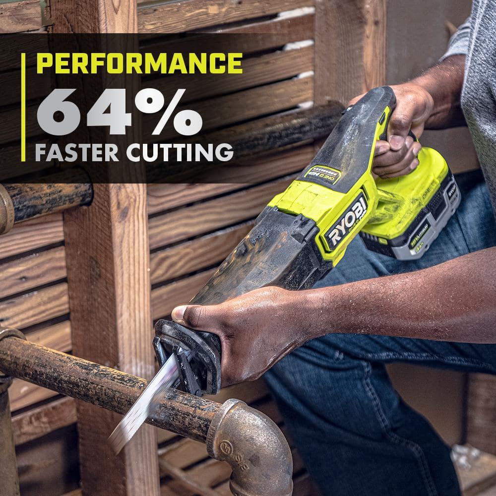 RYOBI ONE+ HP 18V Brushless Cordless Reciprocating Saw Kit with 4.0 Ah HIGH PERFORMANCE Battery and Charger
