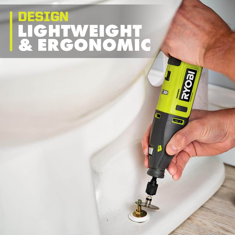 RYOBI 12V Cordless Rotary Tool Kit with Rotary Tool 29-Piece Sanding and Polishing Kit (For Wood, Metal and Plastic)