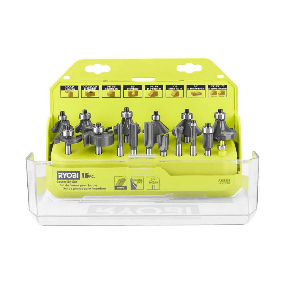 RYOBI Shank Carbide Router Bit Set (30-Piece)