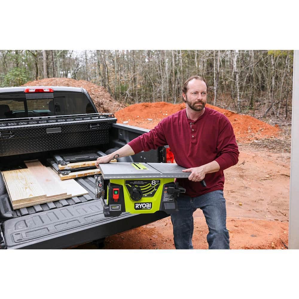 RYOBI ONE+ HP 18V Brushless Cordless 8-1/4 in. Compact Portable Jobsite Table Saw Kit with (2) 4.0 Ah Batteries and Charger