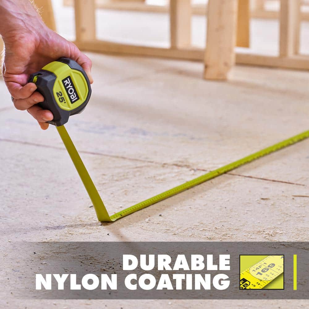 RYOBI 25 Ft. Compact Tape Measure 2-Pack
