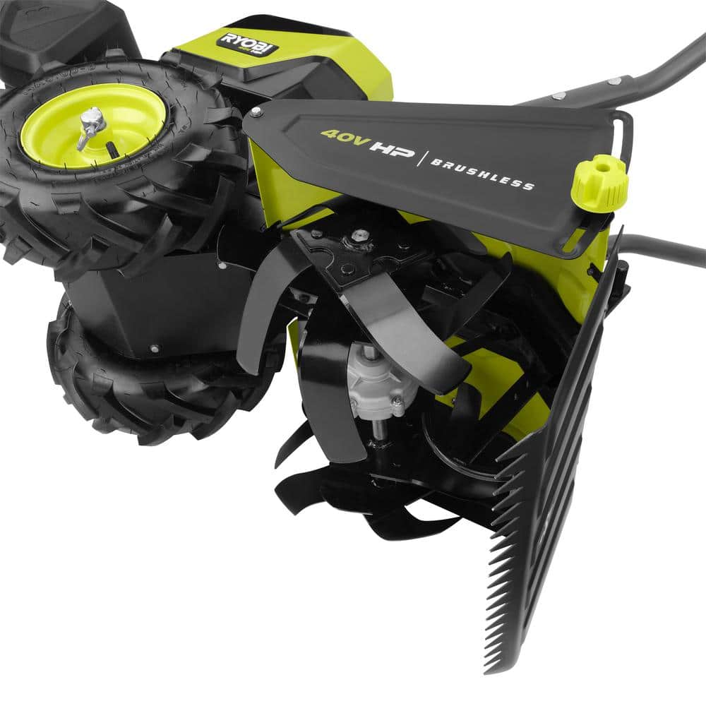 RYOBI 40V HP Brushless 18 in. Battery Powered Rear Tine Tiller (Tool Only)