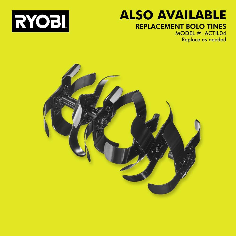 RYOBI 40V HP Brushless 16 in. Front Tine Tiller with Adjustable Tilling Width with 6.0 Ah Battery and Quick Charger