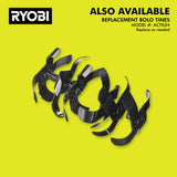 RYOBI 40V HP Brushless 16 in. Front Tine Tiller with Adjustable Tilling Width with 6.0 Ah Battery and Quick Charger