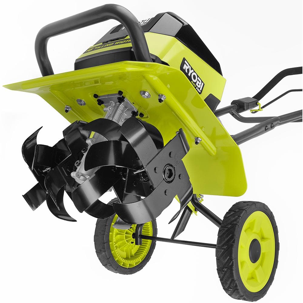RYOBI 40V HP Brushless 16 in. Front Tine Tiller with Adjustable Tilling Width with 6.0 Ah Battery and Quick Charger