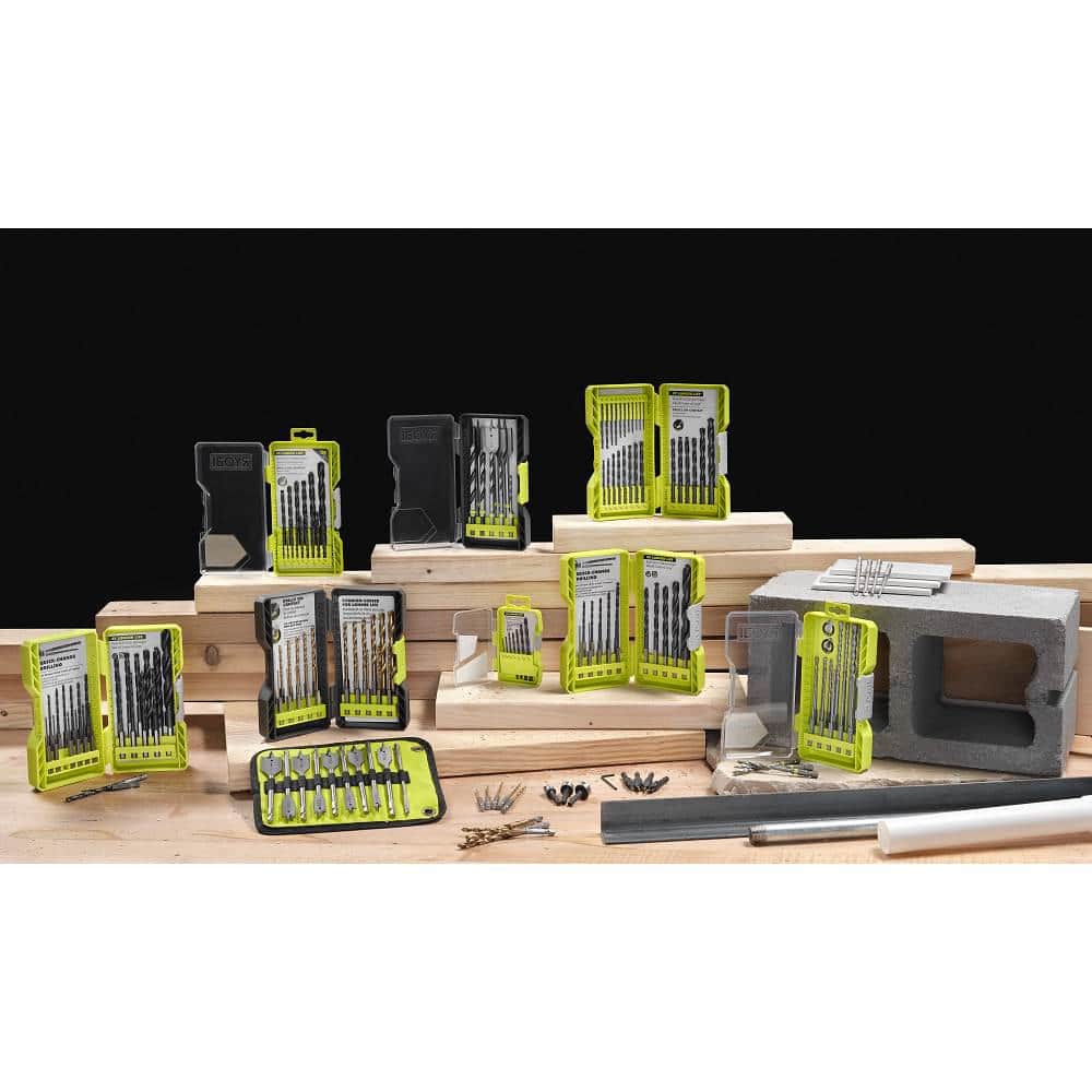 RYOBI Black Oxide Hex Shank Twist Drill Bit Set (25-Piece)