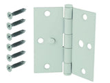 Everbilt 3-1/2 in. White Square Corner Security Door Hinge