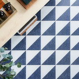 Art Geo Terrazzo Dos Blue 8x8 Matte Porcelain Tile by Elizabeth Sutton