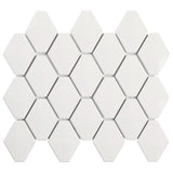 Brookline Diamond Cloud White 3x4 Glossy Ceramic Mosaic Tile