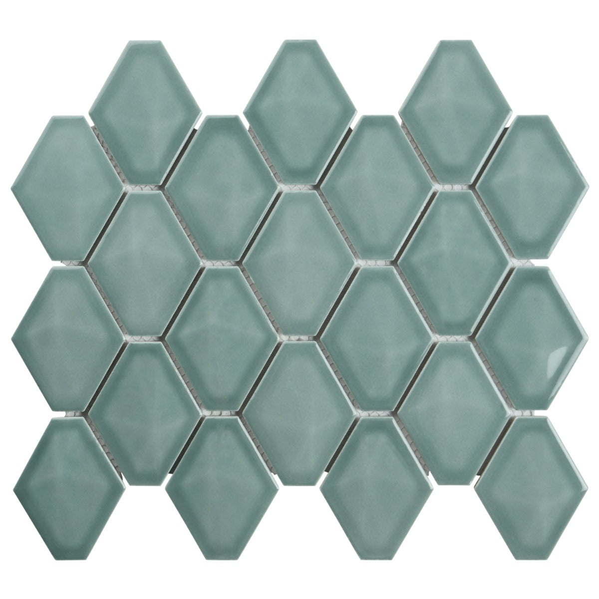 Brookline Diamond Marine Blue 3x4 Glossy Ceramic Mosaic Tile