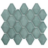 Brookline Diamond Marine Blue 3x4 Glossy Ceramic Mosaic Tile