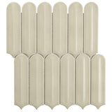 Brookline Feather Celadon Green 2x7 Glossy Ceramic Mosaic Tile