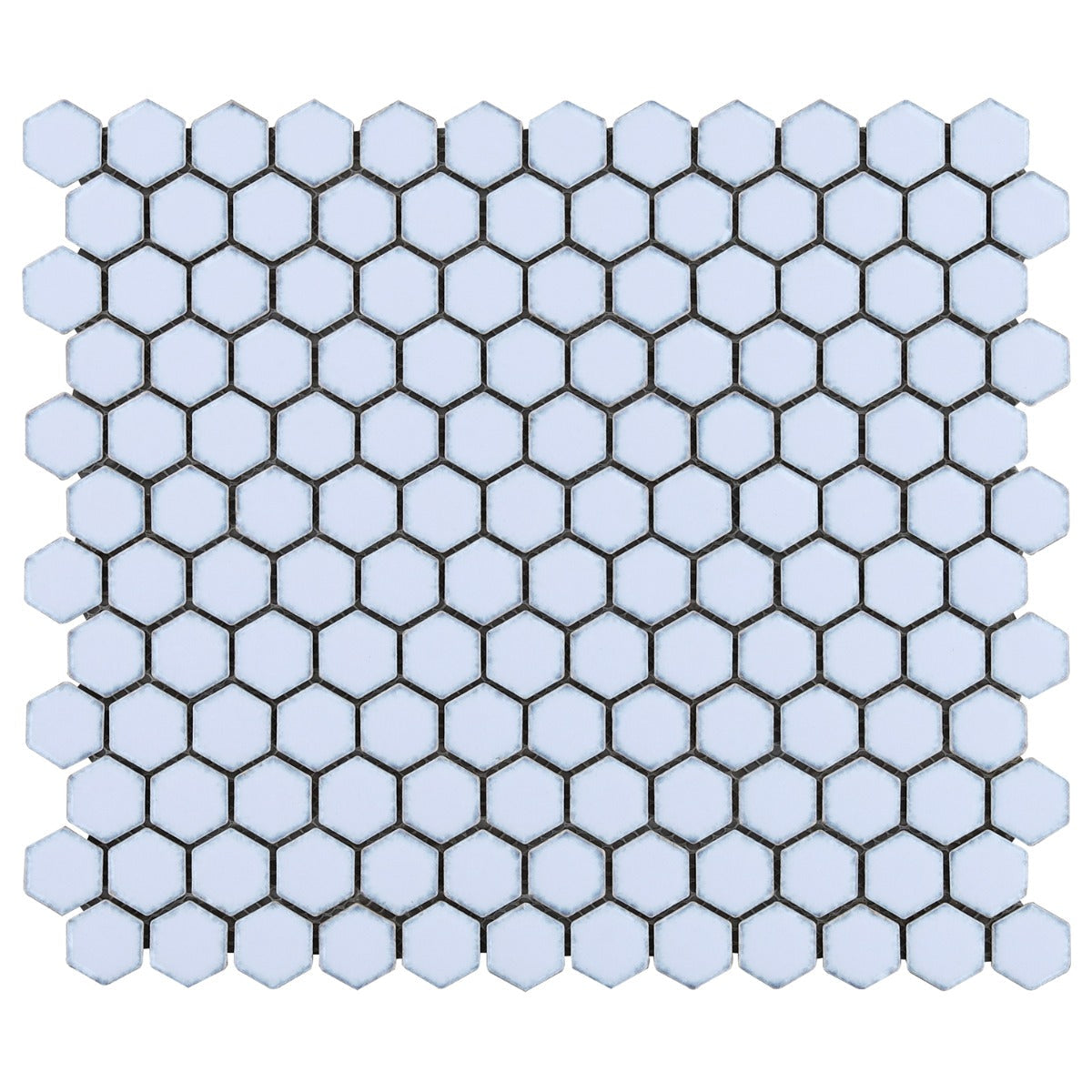 Eden Cloudy Sky Blue Hexagon Polished Porcelain Mosaic Tile
