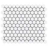 Eden White 1" Hexagon Polished Porcelain Mosaic Tile