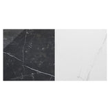 Fortunato Calacatta and Nero Marquina 12x12 Polished Porcelain Checkerboard Tile