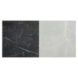 Fortunato Amani Gray and Nero Marquina Black 12x12 Matte Porcelain Checkerboard Tile