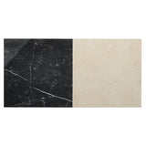 Fortunato Checkerboard Porcelain Tile - 12x12 Polished Marble Look