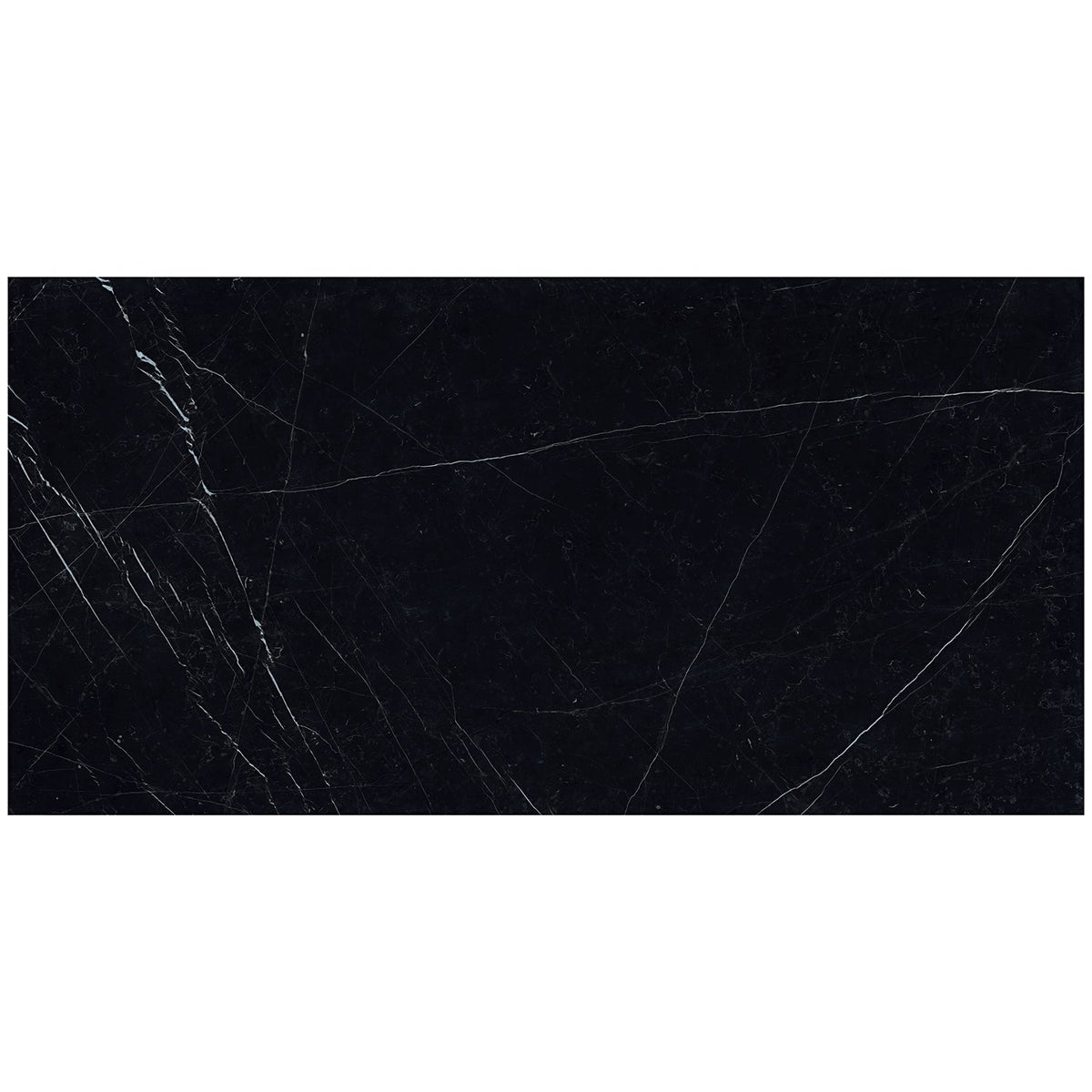 TileBarXL Marmi Slim Black Marquina 30x60 Polished Porcelain Slab