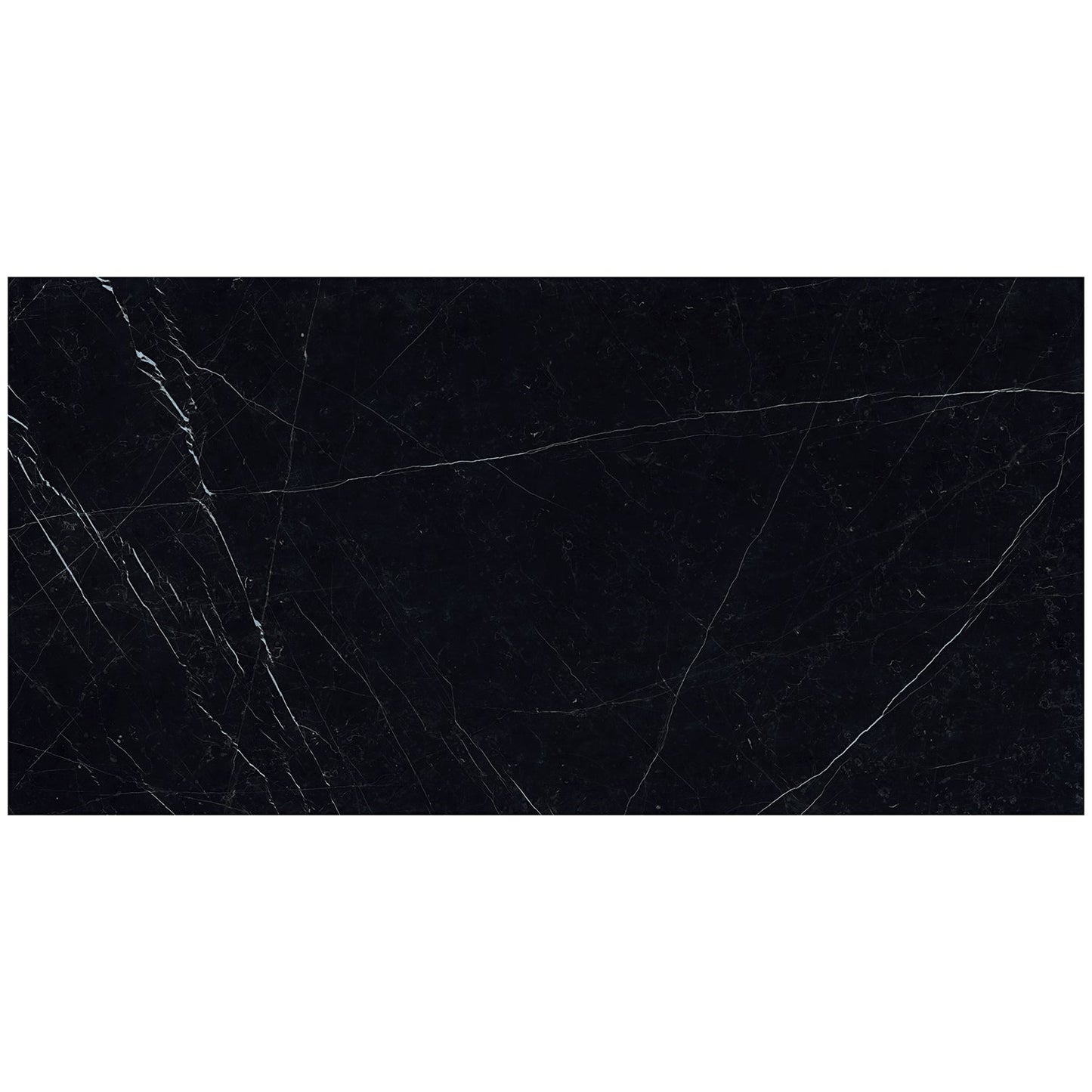 TileBarXL Marmi Slim Black Marquina 30x60 Polished Porcelain Slab