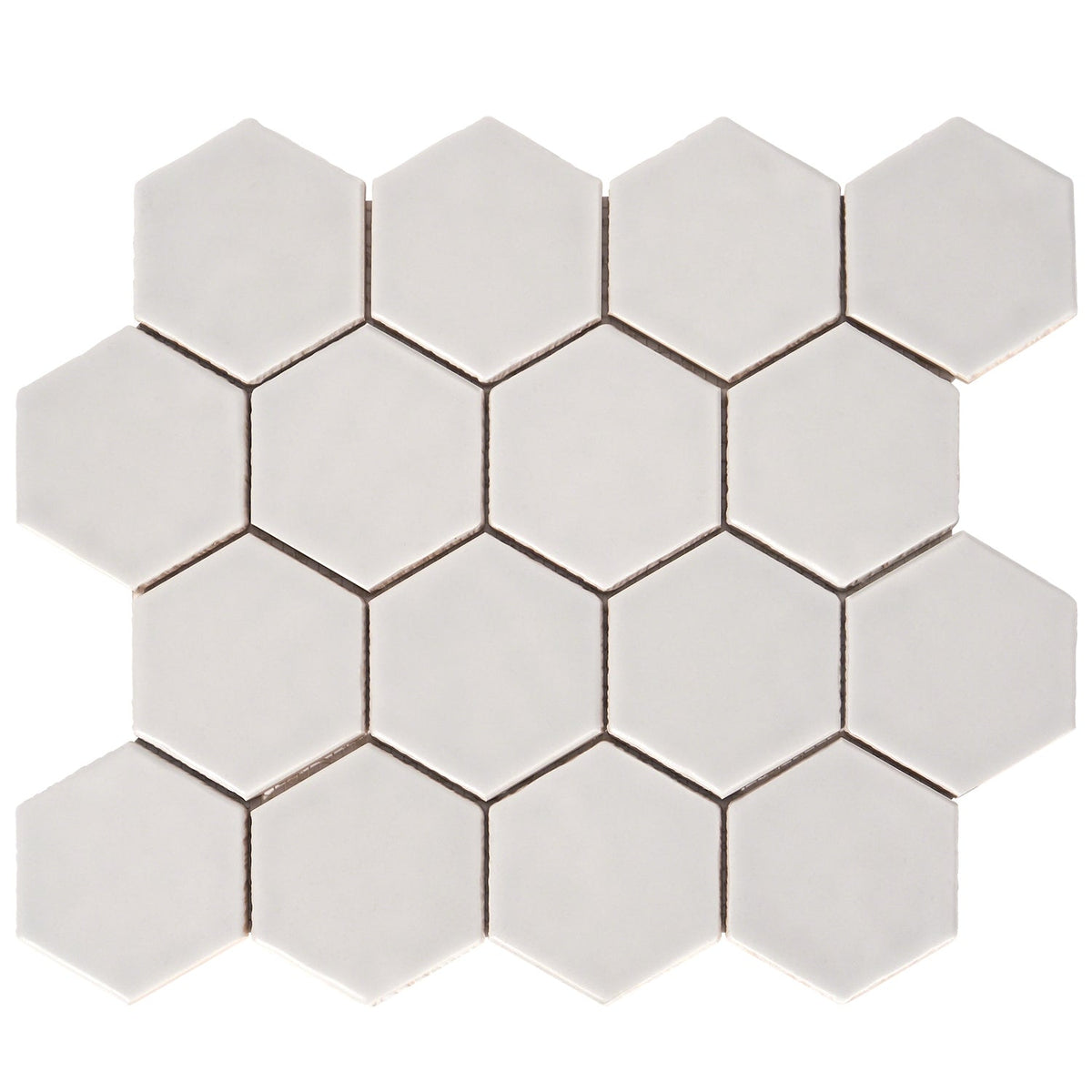 Meadowmere Gray 3" Hexagon Matte Ceramic Tile - Lux Tile