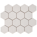 Meadowmere Gray 3" Hexagon Matte Ceramic Tile - Lux Tile