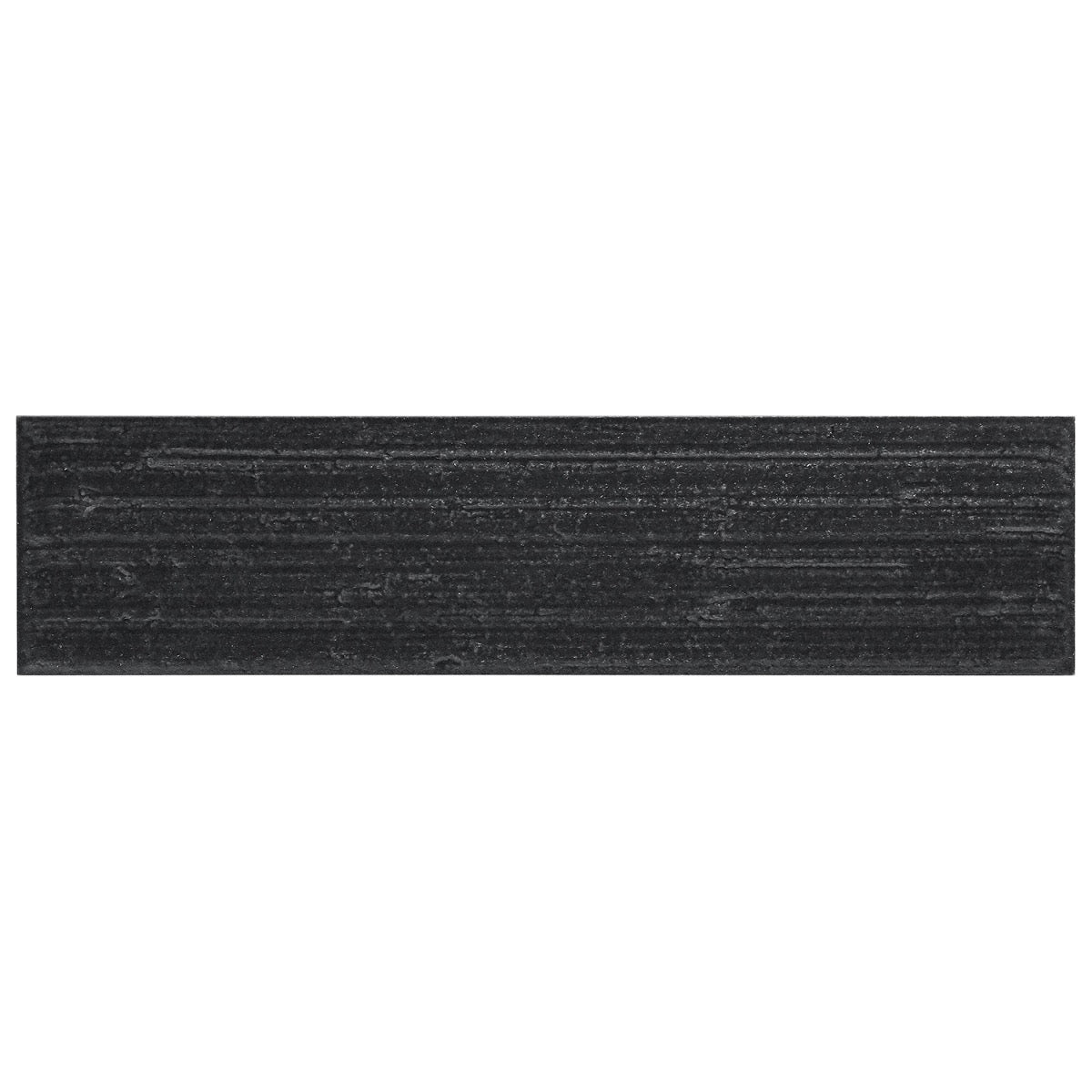 Charlotte Charcoal Black 3x10 Textured Matte Ceramic Subway Tile - Lux Tile